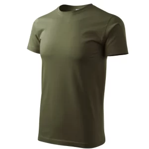 Medvilniniai marškinėliai trumpomis rankovėmis Basic, spalva olive