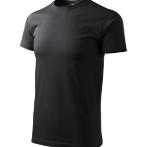 Medvilniniai marškinėliai trumpomis rankovėmis Basic, tamsiai pilki