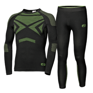 Apatinis termo kostiumas Sir Safety System, juodai-žalias