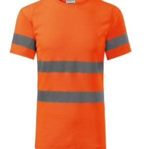 Oranžiniai HI-VIS marškinėliai su trumpomis rankovėmis