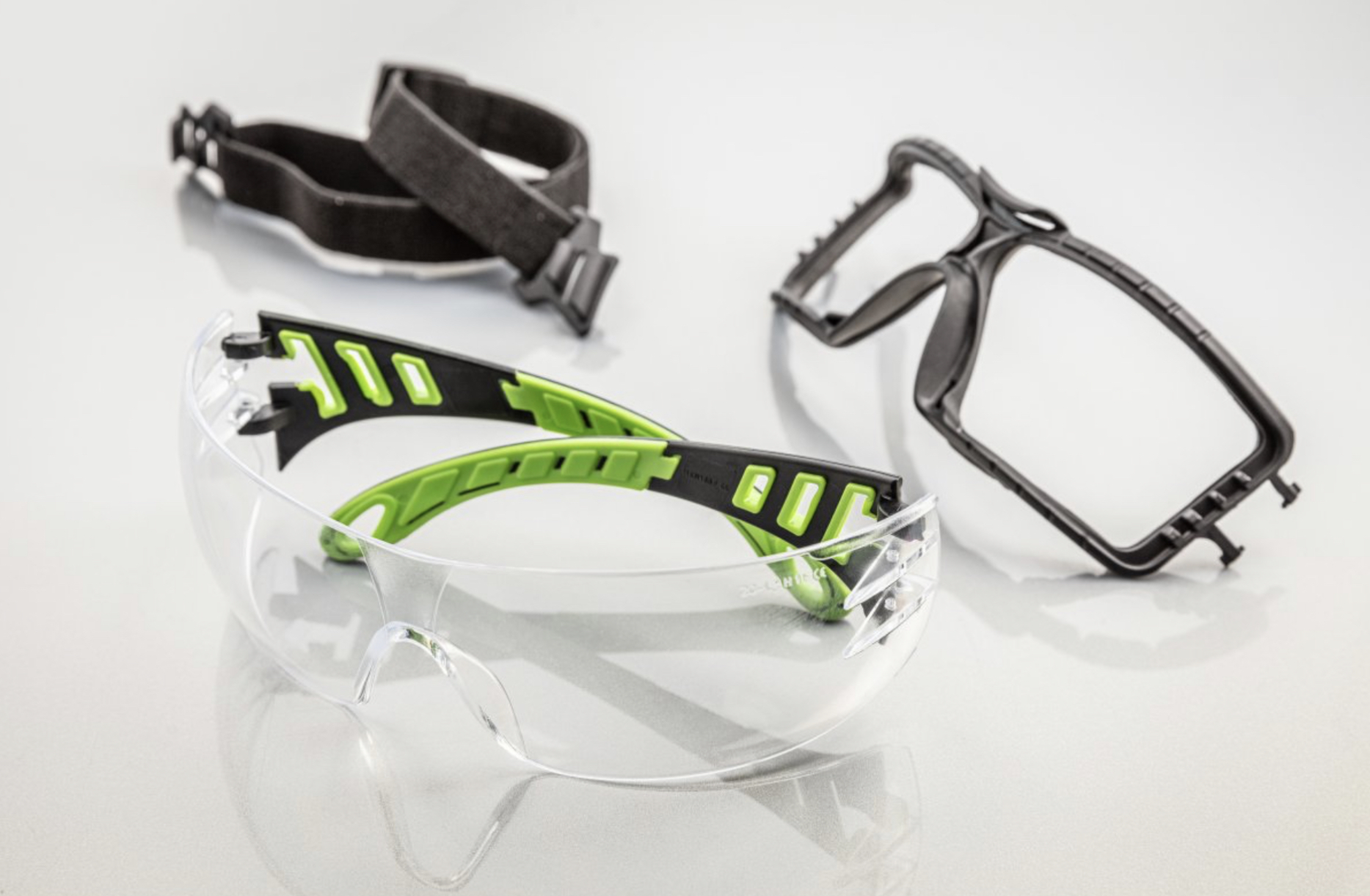 Skaidrūs apsauginiai akiniai LOTZEN su nuimamu dirželiu - Image 3