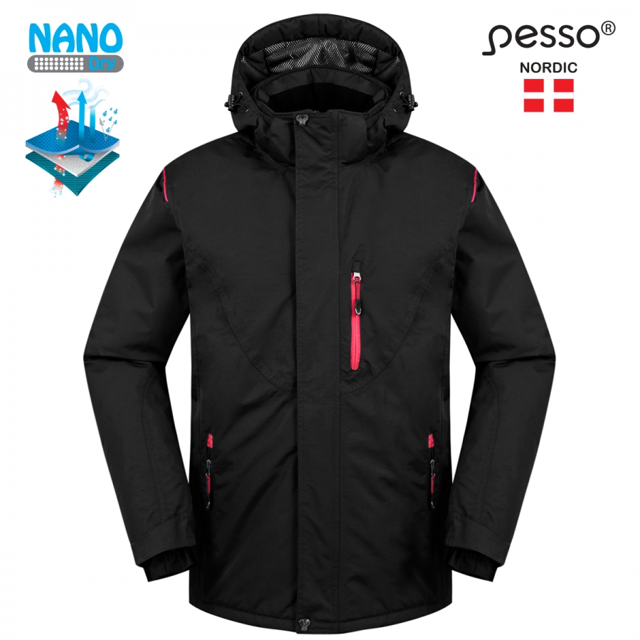 Šilta neperšlampama striukė Pesso HELSINKI, juoda - Image 2