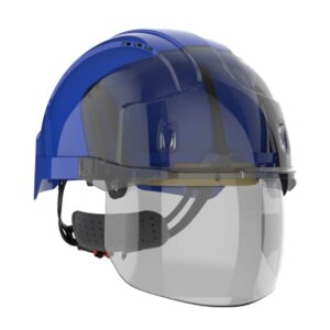 Apsauginis šalmas JSP EVO VISTASHIELD , mėlynas - ventiliuojamas