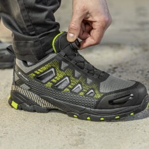 PAGLAU apsauginiai darbo batai, LACE SYSTEM 1PS SR FO, juoda/žalia