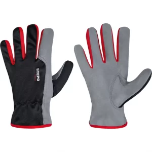 Apsauginės darbo pirštinės STEPO FOX, juoda ( 12 vnt. )