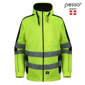 Signalinis Džemperis su gobtuvu Pesso FL05 HI-VIS, geltonas