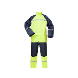 Gerai matomas kostiumas nuo lietaus, geltonas