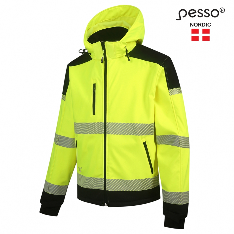 Signalinė HI-VIS striukė su membrana, Pesso Palermo, geltona