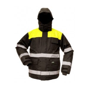 Žieminė striukė Canvas su atšvaito juostomis, pilka