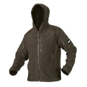 Taktinis flisinis džemperis su gobtuvu, olive