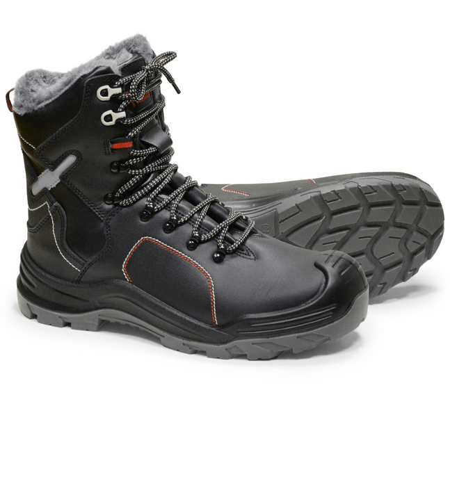 Žieminiai darbo batai S3 su plastikine apsauga, juodi